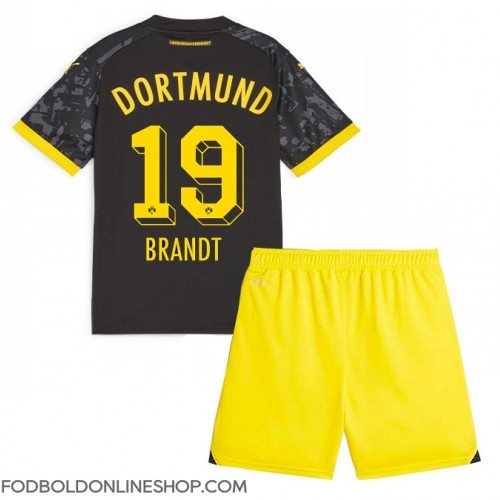 Borussia Dortmund Julian Brandt #19 Udebane Trøje Børn 2023-24 Kortærmet (+ Korte bukser)